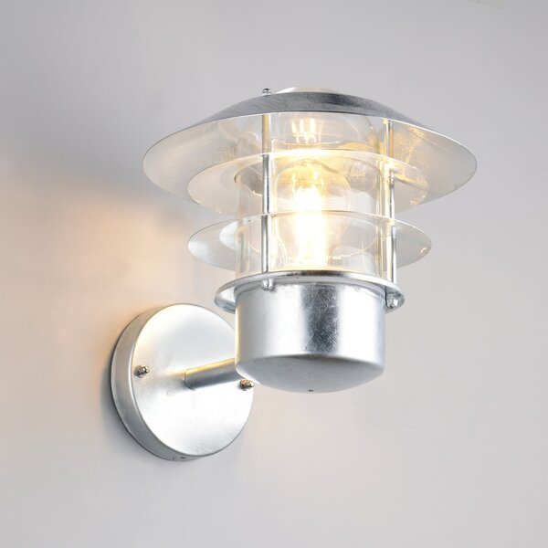 Trio Lighting Εξωτερικός φωτιστικός Ruvuuma χρώματος ψευδαργύρου Ø 22 cm με κατεύθυνση προς, ρυθμιζόμενος, Μεταλλικό, Μέταλλο