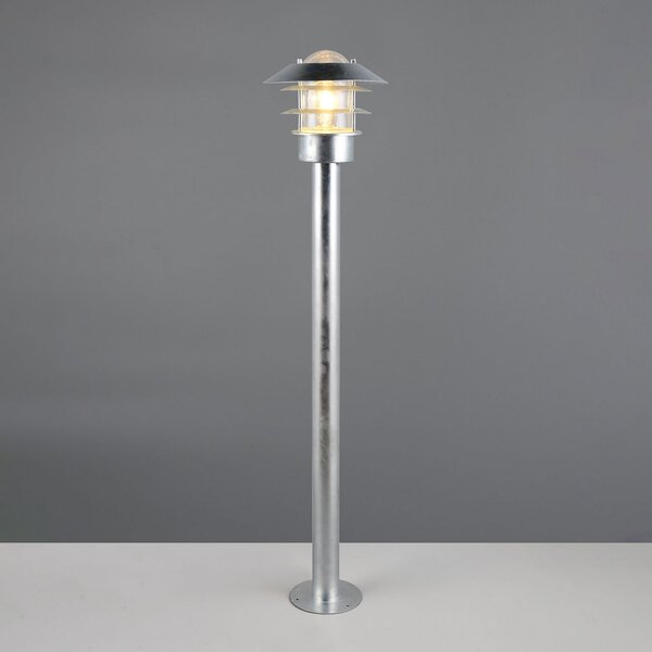 Trio Lighting Λάμπα δρόμου Ruvuuma, χρώμα ψευδαργύρου, ύψος 100 cm, μέταλλο, IP44, ρυθμιζόμενος, Μεταλλικό, Μέταλλο