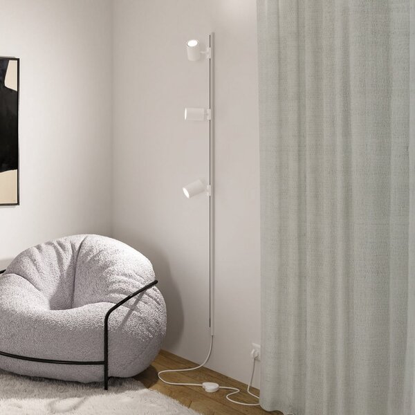 Paulmann URail LED-Spot Luxe, ZigBee, λευκό, GU10, ρυθμιζόμενος, Λευκό, Σαλόνι / τραπεζαρία, Πλαστικό, σύγχρονο