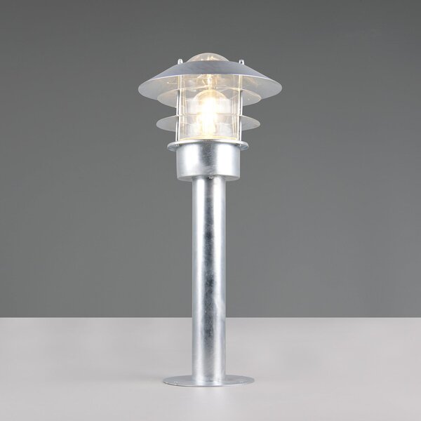 Trio Lighting Λάμπα βάσης Ruvuuma, χρώμα ψευδαργύρου, ύψος 50 cm, μέταλλο, IP44, ρυθμιζόμενος, Μεταλλικό, Μέταλλο