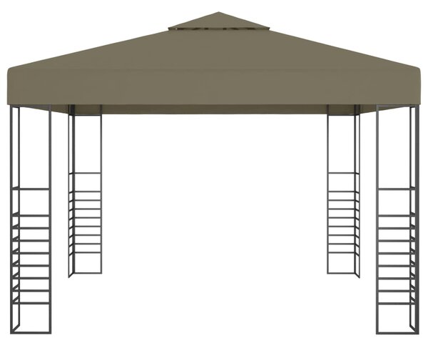 VidaXL Κιόσκι με Φωτάκια LED Taupe 3 x 3 μ