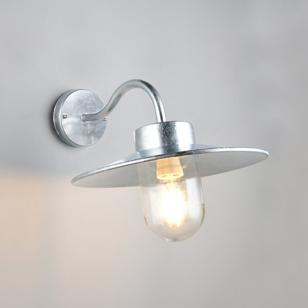 Trio Lighting Εξωτερικός φωτιστικός Tana, χρώμα ψευδαργύρου, προεξοχή 41 cm Μέταλλο IP44, ρυθμιζόμενος, Μεταλλικό, Μέταλλο