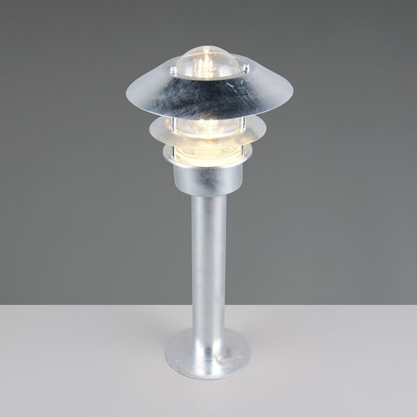 Trio Lighting Λάμπα βάσης Ruvuuma, χρώμα ψευδαργύρου, ύψος 50 cm, μέταλλο, IP44, ρυθμιζόμενος, Μεταλλικό, Μέταλλο