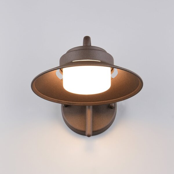 Trio Lighting Εξωτερικός φωτιστικός Atrato, χρώμα σκουριάς, Ø 20 cm, μέταλλο, ρυθμιζόμενος, Καφέ / Σκουριάς, Αλουμίνιο