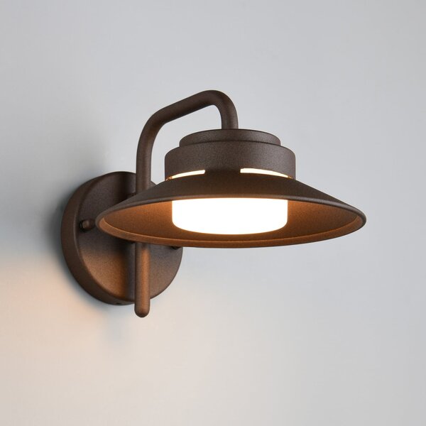 Trio Lighting Εξωτερικός φωτιστικός Atrato, χρώμα σκουριάς, Ø 20 cm, μέταλλο, ρυθμιζόμενος, Καφέ / Σκουριάς, Αλουμίνιο