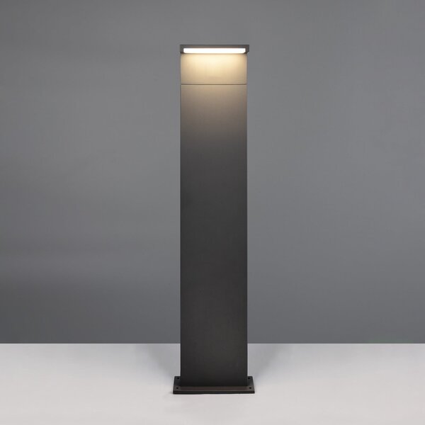 Trio Lighting Λάμπα LED Ravi, ανθρακί, ύψος 100 cm, μέταλλο, IP65, Μαύρο, Αλουμίνιο, σύγχρονο
