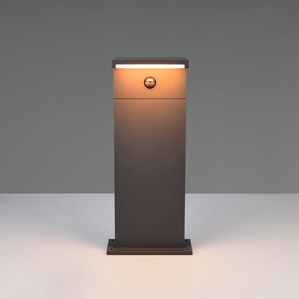 Trio Lighting Λάμπα LED με βάση Ravi, ανθρακί, ύψος 50 cm, αισθητήρας, IP54, Μαύρο, Αλουμίνιο, σύγχρονο
