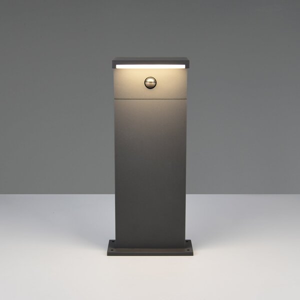 Trio Lighting Λάμπα LED με βάση Ravi, ανθρακί, ύψος 50 cm, αισθητήρας, IP54, Μαύρο, Αλουμίνιο, σύγχρονο