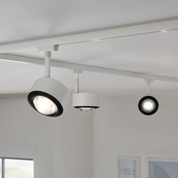 Paulmann Paulman URail LED-Spot Aldan, λευκό, White Switch, Λευκό, Σαλόνι / τραπεζαρία, Μέταλλο, σύγχρονο