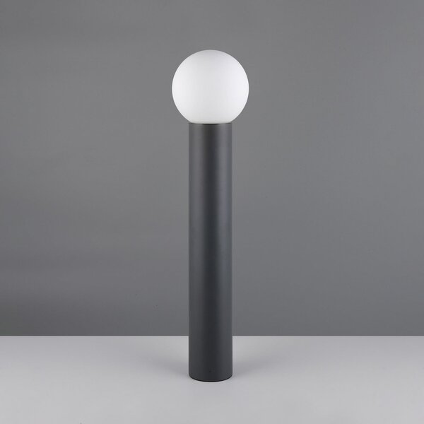 Trio Lighting Λάμπα δρόμου Mures, ανθρακί, ύψος 80 cm, μέταλλο, ρυθμιζόμενος, Μαύρο, Αλουμίνιο, σύγχρονο