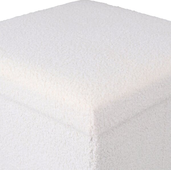 Σκαμπό Με Αποθηκευτικό Χώρο (38x38x38) Estia Cube Teddy White 03-35921