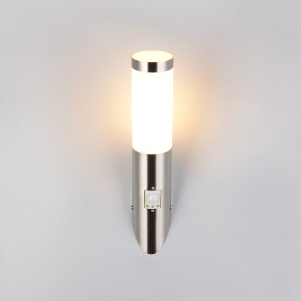 Trio Lighting Εξωτερικός φωτιστικός Trioto, χρώμα νικελίου, 39 cm ανοξείδωτο ατσάλι,, Μεταλλικό, Ανοξείδωτος χάλυβας, σύγχρονο