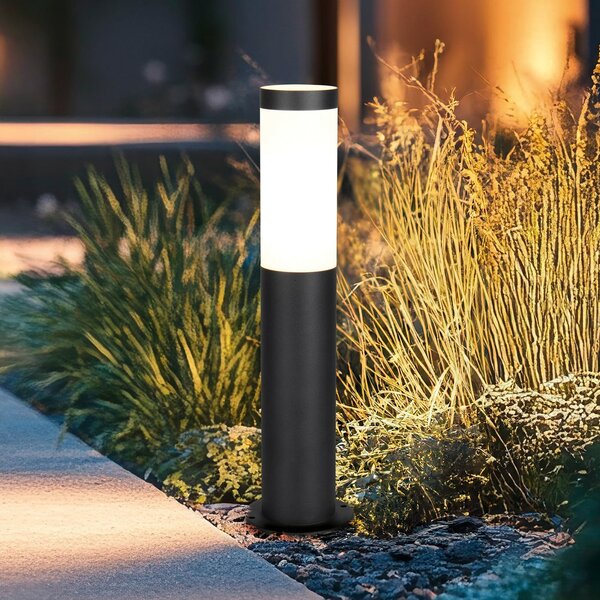Trio Lighting Λάμπα βάσης Trioto, μαύρο ματ, ύψος 45 cm, ανοξείδωτο ατσάλι, ρυθμιζόμενος, Μαύρο, Ανοξείδωτος χάλυβας, σύγχρονο