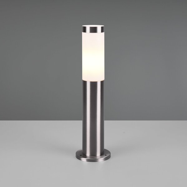 Trio Lighting Λάμπα βάσης Trioto, χρώμα νικελίου, ύψος 45 cm, ανοξείδωτο ατσάλι, ρυθμιζόμενος, Μεταλλικό, Ανοξείδωτος χάλυβας, σύγχρονο
