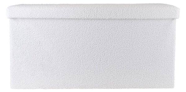 Ταμπουρέ Με Αποθηκευτικό Χώρο (76x38x38) Estia Cube Teddy White 03-35938