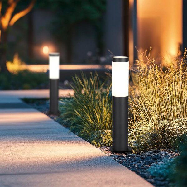 Trio Lighting Λάμπα βάσης Trioto, μαύρο ματ, ύψος 45 cm, ανοξείδωτο ατσάλι, ρυθμιζόμενος, Μαύρο, Ανοξείδωτος χάλυβας, σύγχρονο