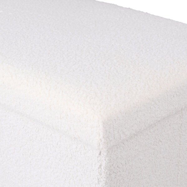 Ταμπουρέ Με Αποθηκευτικό Χώρο (76x38x38) Estia Cube Teddy White 03-35938