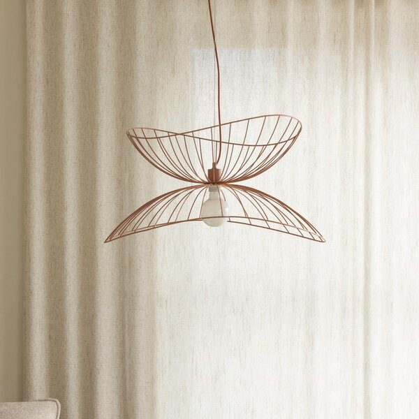Globen Lighting Κρεμαστό φωτιστικό RAY, ροζ, Ø 70 cm, μέταλλο, ρυθμιζόμενος, Ροζ / Ροζέ, Σαλόνι / τραπεζαρία, Μέταλλο, σύγχρονο