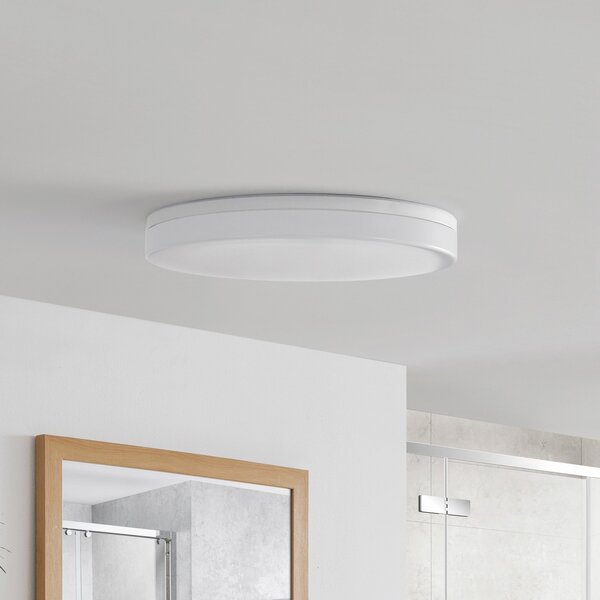 PRIOS Φωτιστικό οροφής Prios Wynion LED CCT DIP διακόπτης 50cm, ρυθμιζόμενος, Λευκό, Μπάνιο, Πλαστικό, σύγχρονο