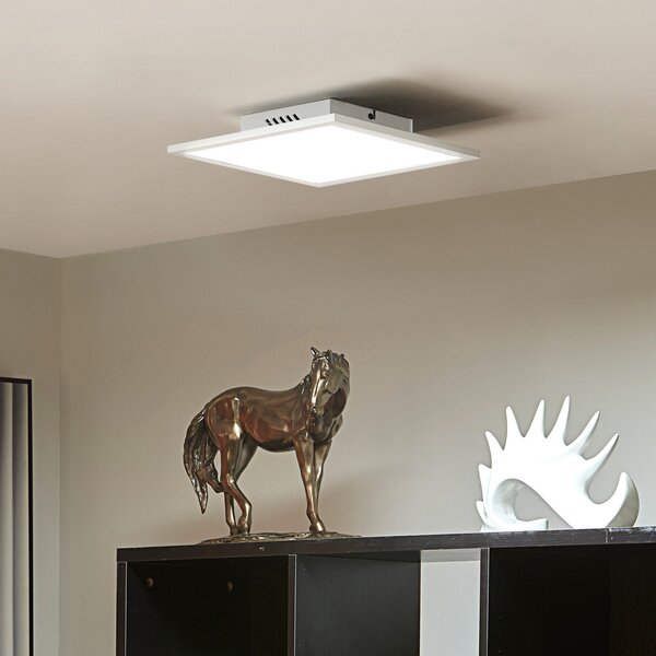Lindby LED πάνελ Lamin, λευκό, 30 cm, CCT, dimmable, τηλεχειριστήριο, ρυθμιζόμενος, Λευκό, Σαλόνι / τραπεζαρία, Μέταλλο, σύγχρονο