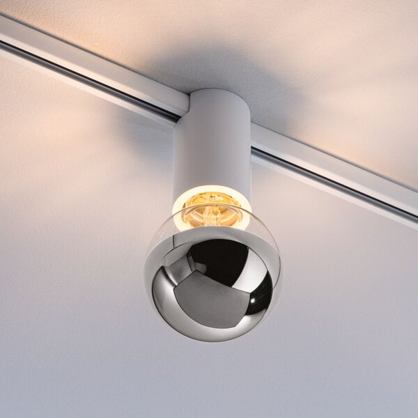 Paulmann URail Ceiling Socket E27, λευκό, Λευκό, Μέταλλο, σύγχρονο