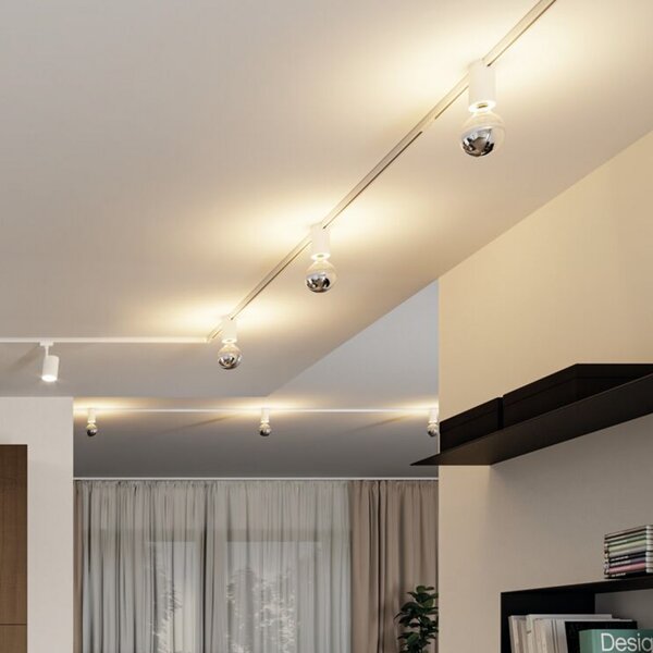 Paulmann URail Ceiling Socket E27, λευκό, Λευκό, Μέταλλο, σύγχρονο