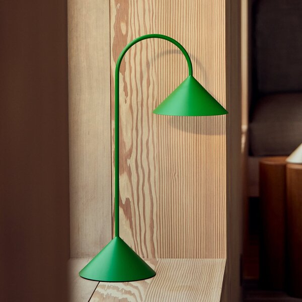 FRANDSEN LED-Akku-Tischleuchte Grasp, πράσινο, ύψος 47 cm, ρυθμιζόμενος, Πράσινο, Μέταλλο, σχεδιασμός