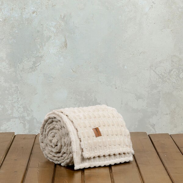 Διακοσμητικό Ριχτάρι Fleece/Κουβέρτα Καναπέ (130x170) Nima Savara L.Beige