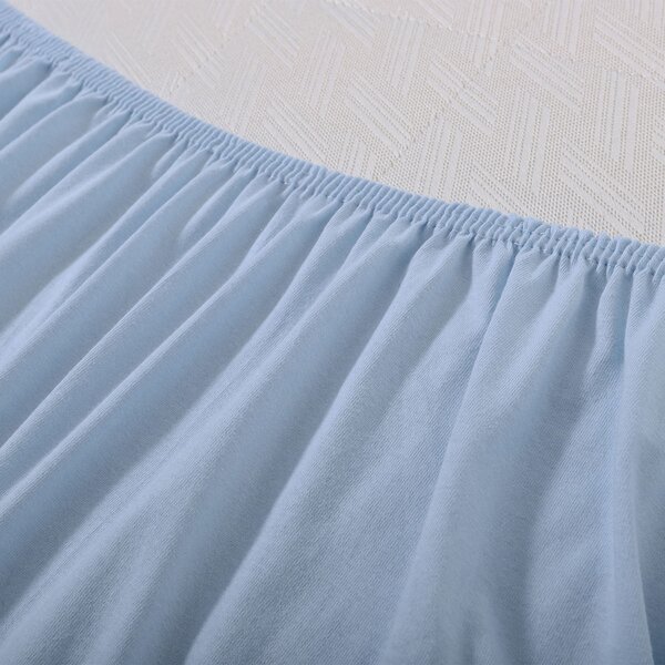 Σεντόνι Υπέρδιπλο Με Λάστιχο (160x200+35) Silk Fashion Jersey Ciel