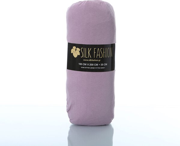 Σεντόνι Υπέρδιπλο Με Λάστιχο (160x200+35) Silk Fashion Jersey Cyclamen
