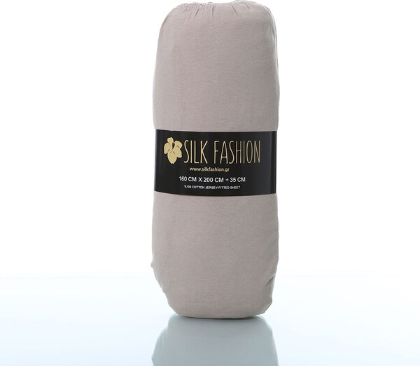 Σεντόνι Μονό Με Λάστιχο (100x200+35) Silk Fashion Jersey D.Beige