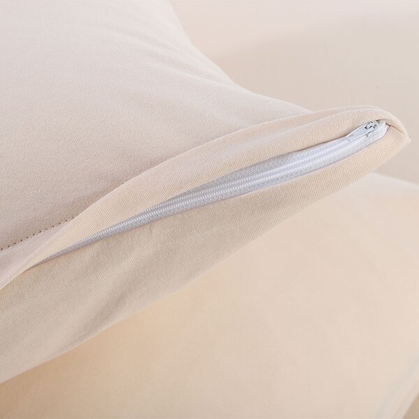 Ζεύγος Μαξιλαροθήκες (50x70) Silk Fashion Jersey L.Beige
