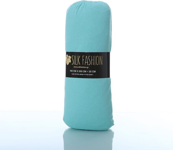 Σεντόνι Μονό Με Λάστιχο (100x200+35) Silk Fashion Jersey Sea Green
