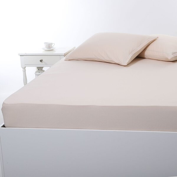 Σεντόνι Υπέρδιπλο Με Λάστιχο (160x200+35) Silk Fashion Jersey L.Beige