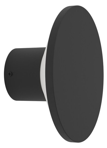 EGLO Εξωτερικός φωτιστικός τοίχου LED Rigosa, μαύρος, Ø 10 cm, μέταλλο, Μαύρο, Μέταλλο, σύγχρονο