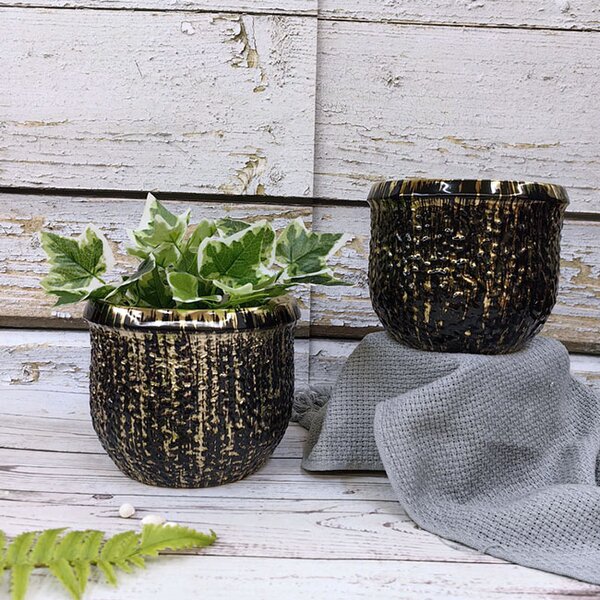 Κασπώ (Φ14.5x12) Marhome Μαύρο/Χρυσό 06-20018