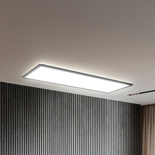 B.K. Licht LED Panel Slim Remote RGBW, 58 x 20 cm, μαύρο, οπίσθιος φωτισμός, ρυθμιζόμενος, Μαύρο, Μελέτη / Γραφείο, Πλαστικό