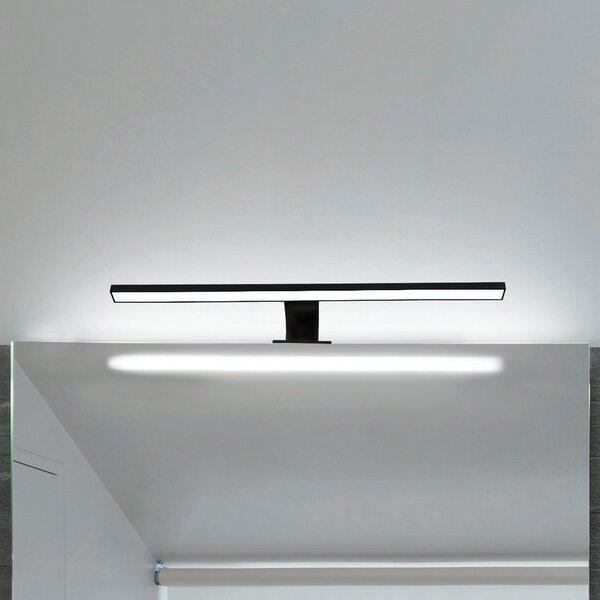 B.K. Licht Φωτιστικό LED για καθρέφτη Bill, Π 60 cm, μαύρο, μέταλλο, 4.000 K, Μαύρο, Μπάνιο, Μέταλλο, σύγχρονο