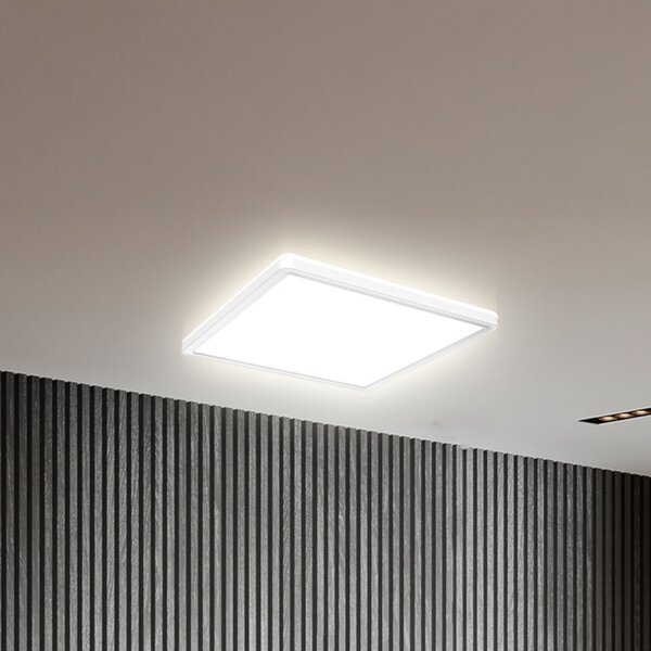 B.K. Licht LED Panel Eki, 29 x cm, λευκό, Step-dim, οπίσθιος φωτισμός, 4.000K, ρυθμιζόμενος, Λευκό, Μελέτη / Γραφείο, Πλαστικό