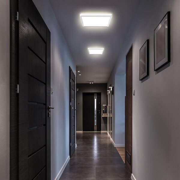B.K. Licht LED Panel Eki, 29 x cm, λευκό, Step-dim, οπίσθιος φωτισμός, 4.000K, ρυθμιζόμενος, Λευκό, Μελέτη / Γραφείο, Πλαστικό