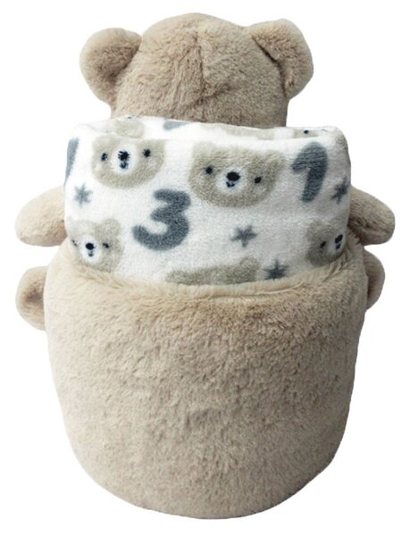 Κουβέρτα Fleece Αγκαλιάς (75x90) + Λούτρινο + Καλάθι Viopros Σχ. 710