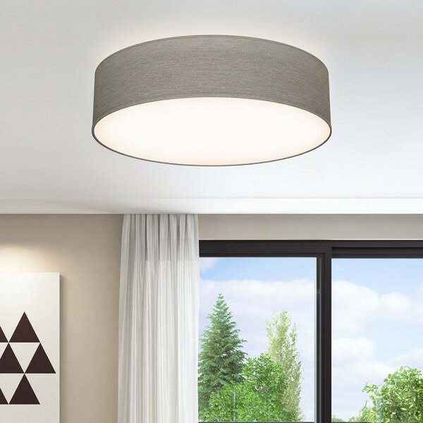 B.K. Licht Φωτιστικό οροφής Litora, ταύπ, Ø 38 cm, ύφασμα, E27, ρυθμιζόμενος, Καφέ / Σκουριάς, Σαλόνι / τραπεζαρία, Ύφασμα / Κλωστοϋφαντουργία