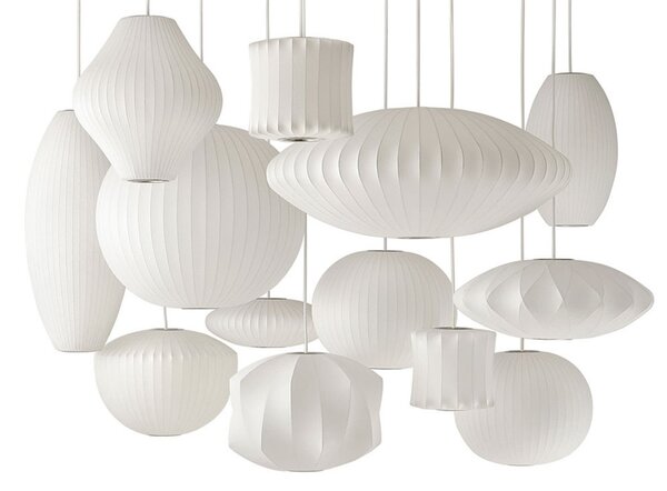 HAY Nelson Pear Bubble Κρεμαστό φωτιστικό M Off-White - Herman Miller, Λευκό, Σαλόνι / τραπεζαρία, Πλαστικό