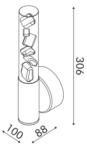 Απλίκα Τοίχου LED 3 CCT Aca Oasis CNW7PGCCT Brass Gold