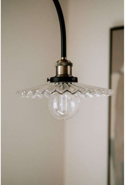 Globen Lighting Φωτιστικό τοίχου COBBLER, διαφανές, ύψος 150 cm, Διαφανές, Σαλόνι / τραπεζαρία, Μέταλλο, Vintage, Πρίζα τοίχου κάτω