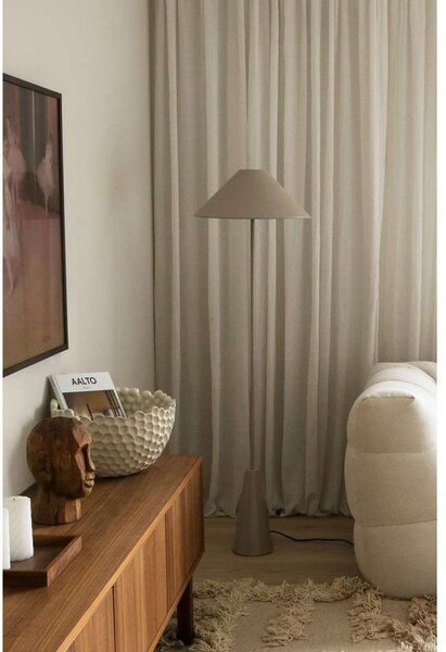 Globen Lighting Φωτιστικό δαπέδου Cannes, μπεζ, ύψος 140 cm, Μπεζ, Σαλόνι / τραπεζαρία, Μέταλλο, σχεδιασμός