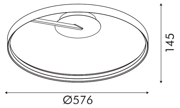 Φωτιστικό Πλαφονιέρα LED 3 CCT Aca Rollie CNC42GCCT Gold