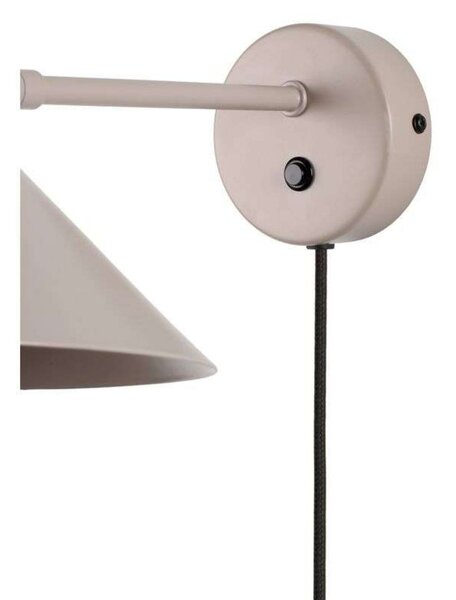 Globen Lighting Φωτιστικό τοίχου Cannes, μπεζ, Ø 20 cm, Μπεζ, Σαλόνι / τραπεζαρία, Μέταλλο, Σκανδιναβικό, Πρίζα τοίχου κάτω