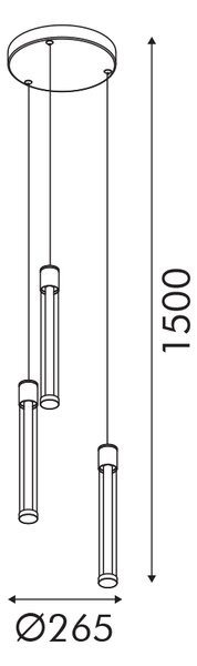 Φωτιστικό Οροφής Τρίφωτο LED 3 CCT Aca Candelera CN3P21GCCT Gold