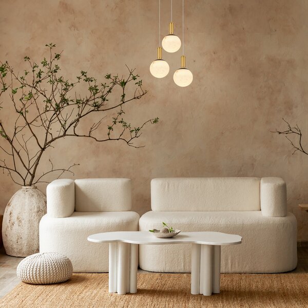 Φωτιστικό Οροφής Τρίφωτο LED 3 CCT Aca Marbella CN3PMBKCCT Sand Black/Gold